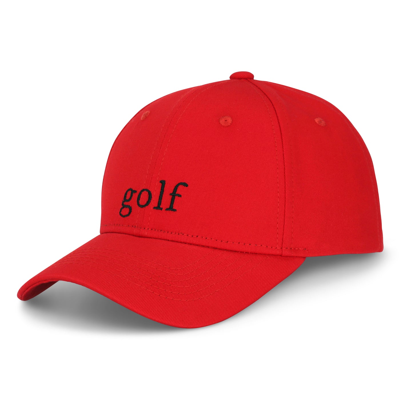 East/18 Men's Montauk Embroidered Golf Hat, Red/Black, Adjustable