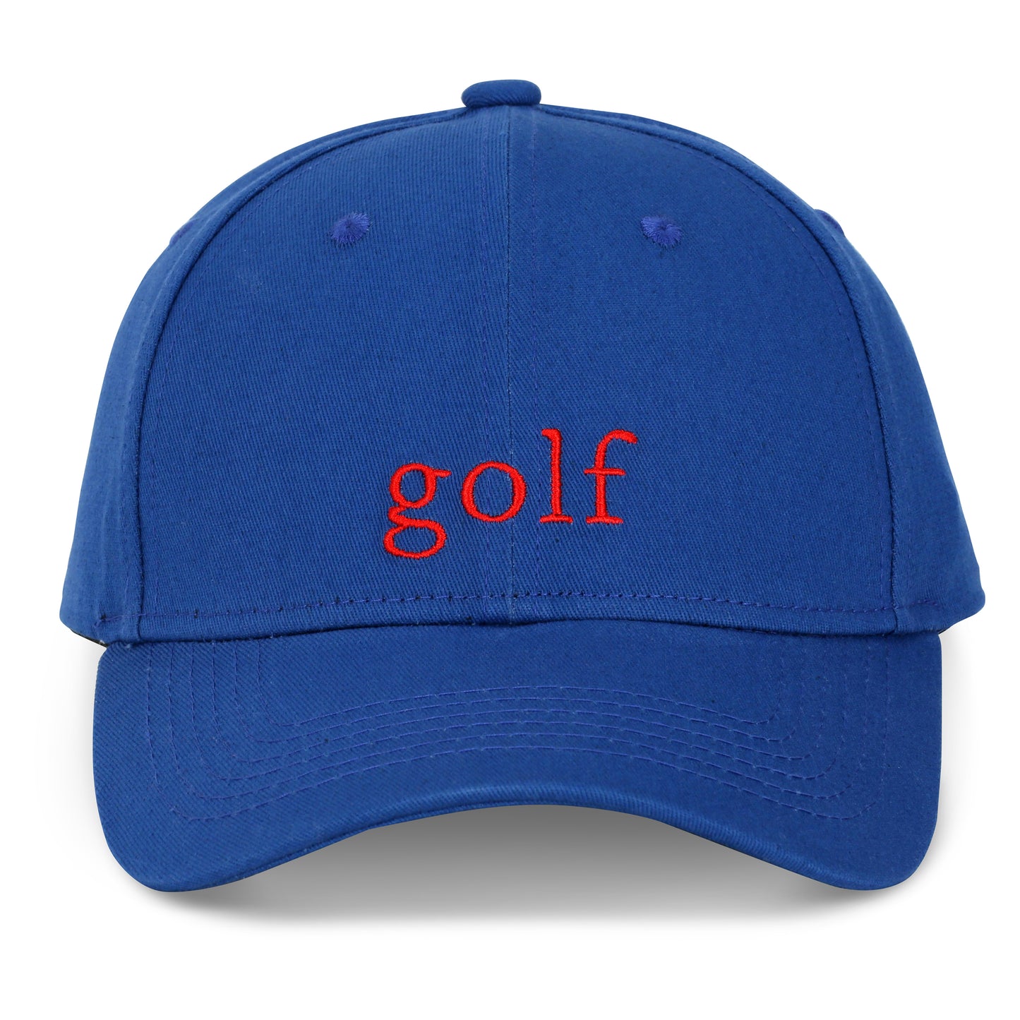 East/18 Men's Montauk Embroidered Golf Hat, Blue/Red, Adjustable