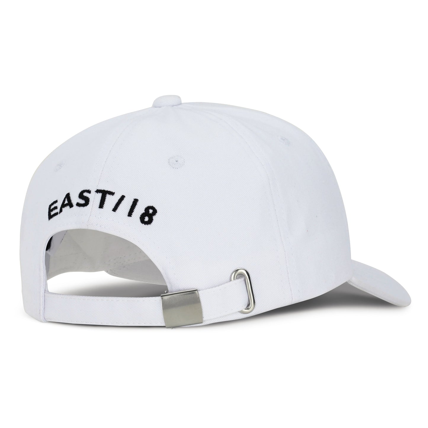 East/18 Men's Montauk Embroidered Golf Hat, White/Black, Adjustable