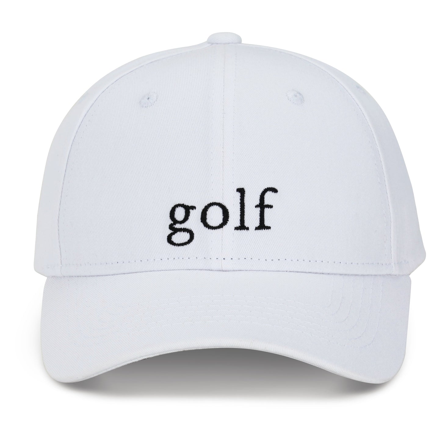 East/18 Men's Montauk Embroidered Golf Hat, White/Black, Adjustable