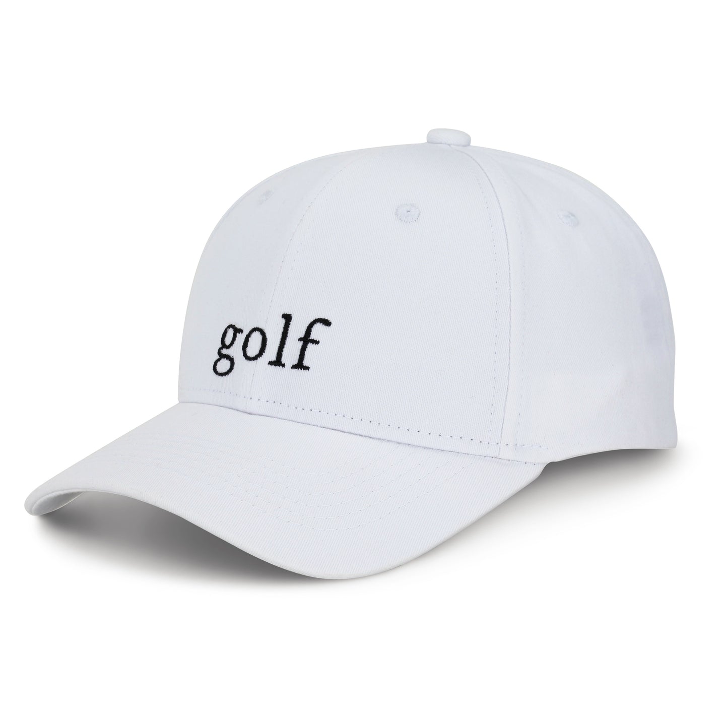 East/18 Men's Montauk Embroidered Golf Hat, White/Black, Adjustable