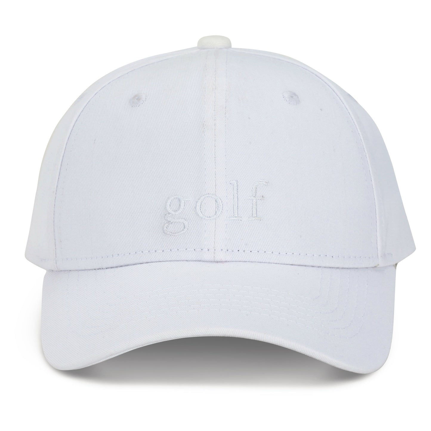 East/18 Men's Montauk Embroidered Golf Hat, White/White, Adjustable