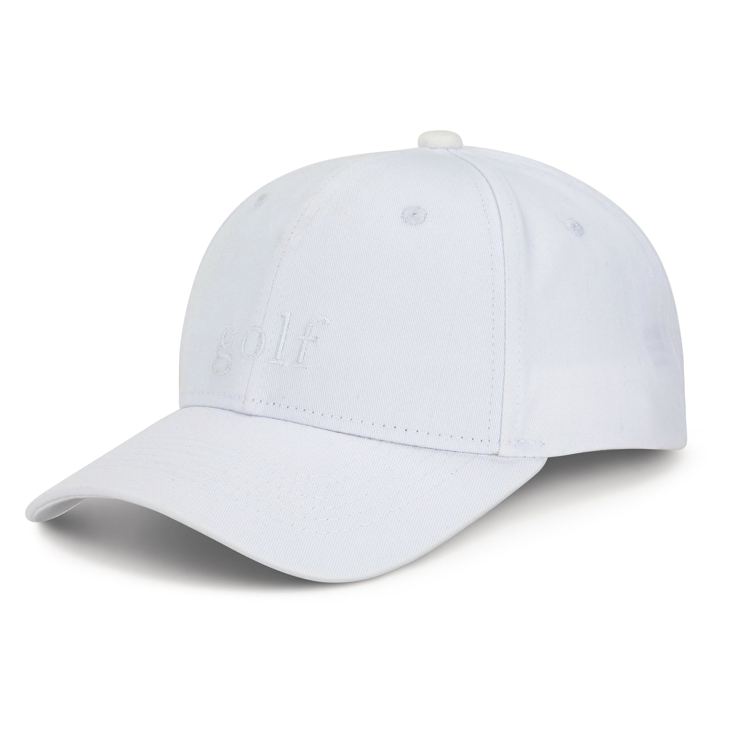 East/18 Men's Montauk Embroidered Golf Hat, White/White, Adjustable