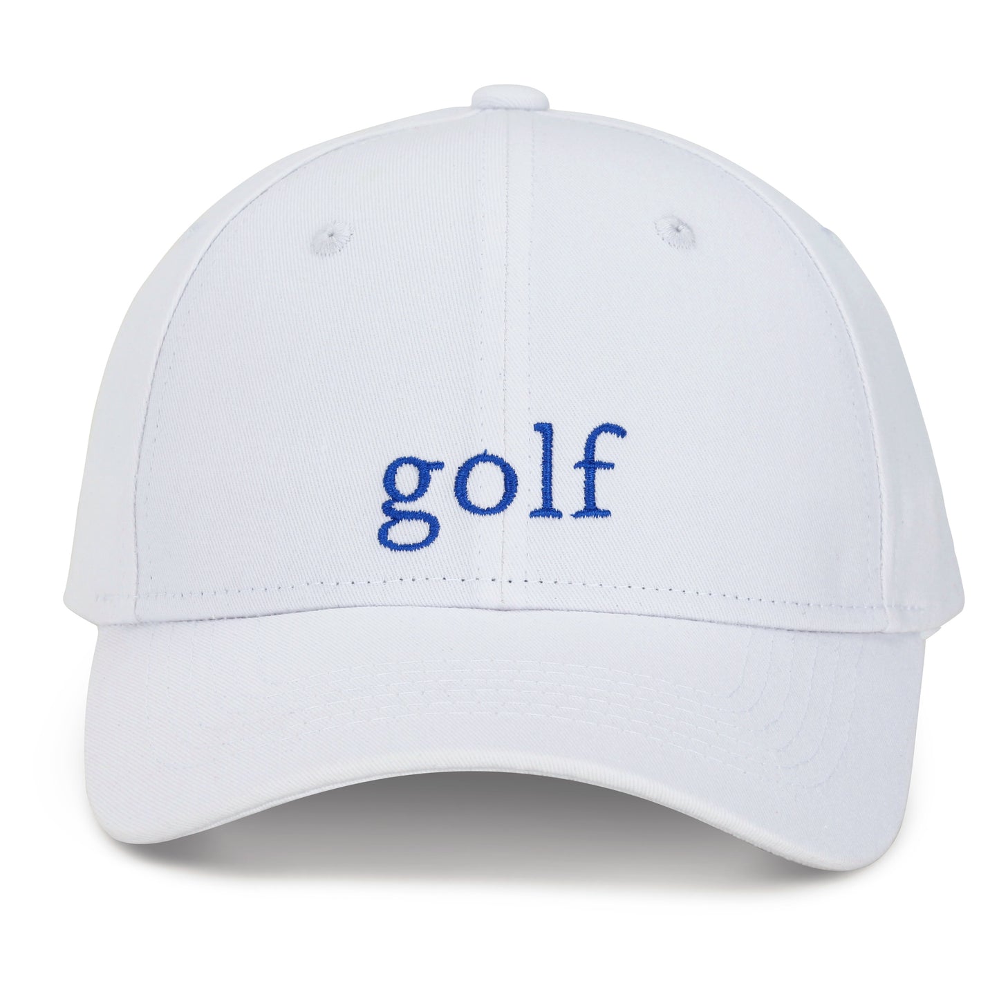 East/18 Men's Montauk Embroidered Golf Hat, White/Blue, Adjustable