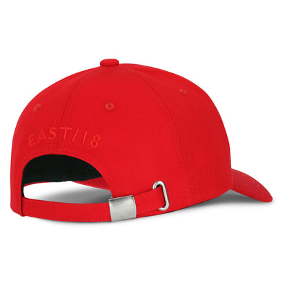 East/18 Men's Montauk Embroidered Golf Hat, Red/Red, Adjustable