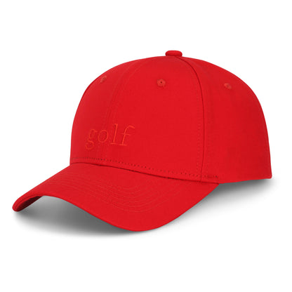 East/18 Men's Montauk Embroidered Golf Hat, Red/Red, Adjustable