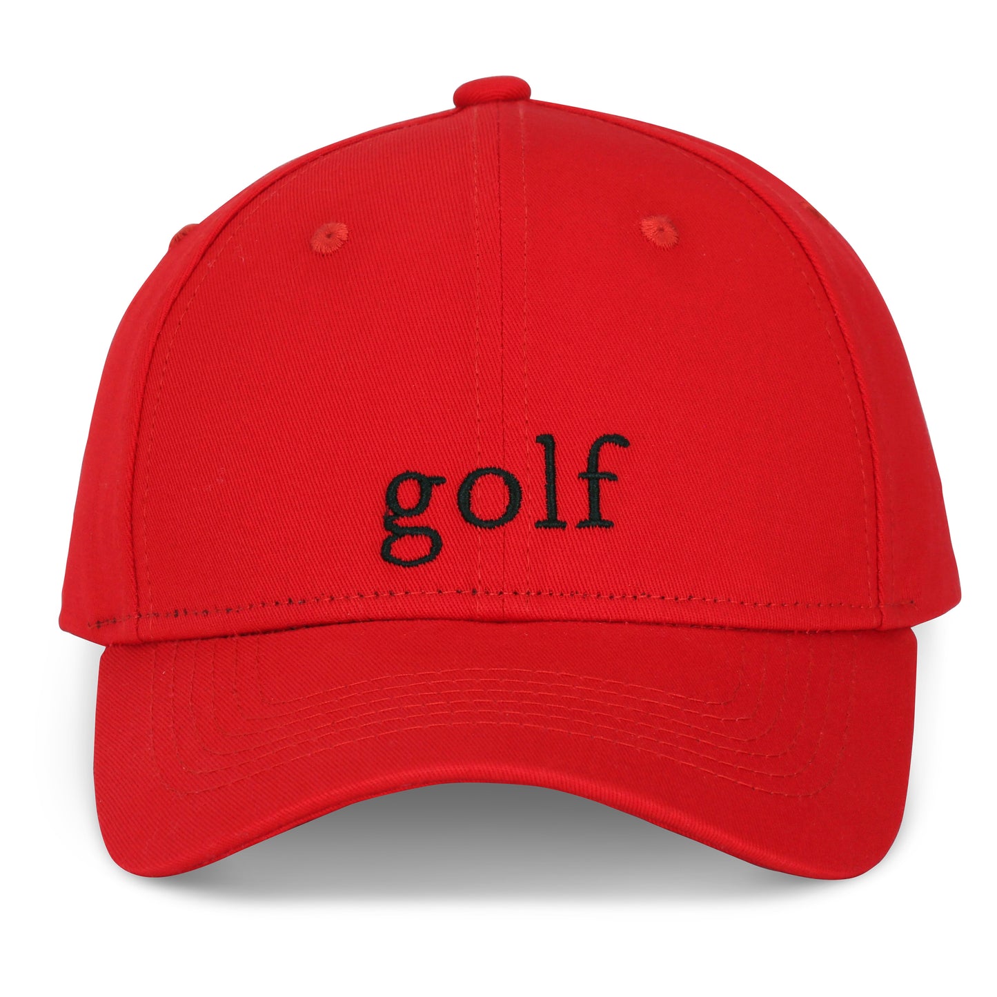 East/18 Men's Montauk Embroidered Golf Hat, Red/Black, Adjustable