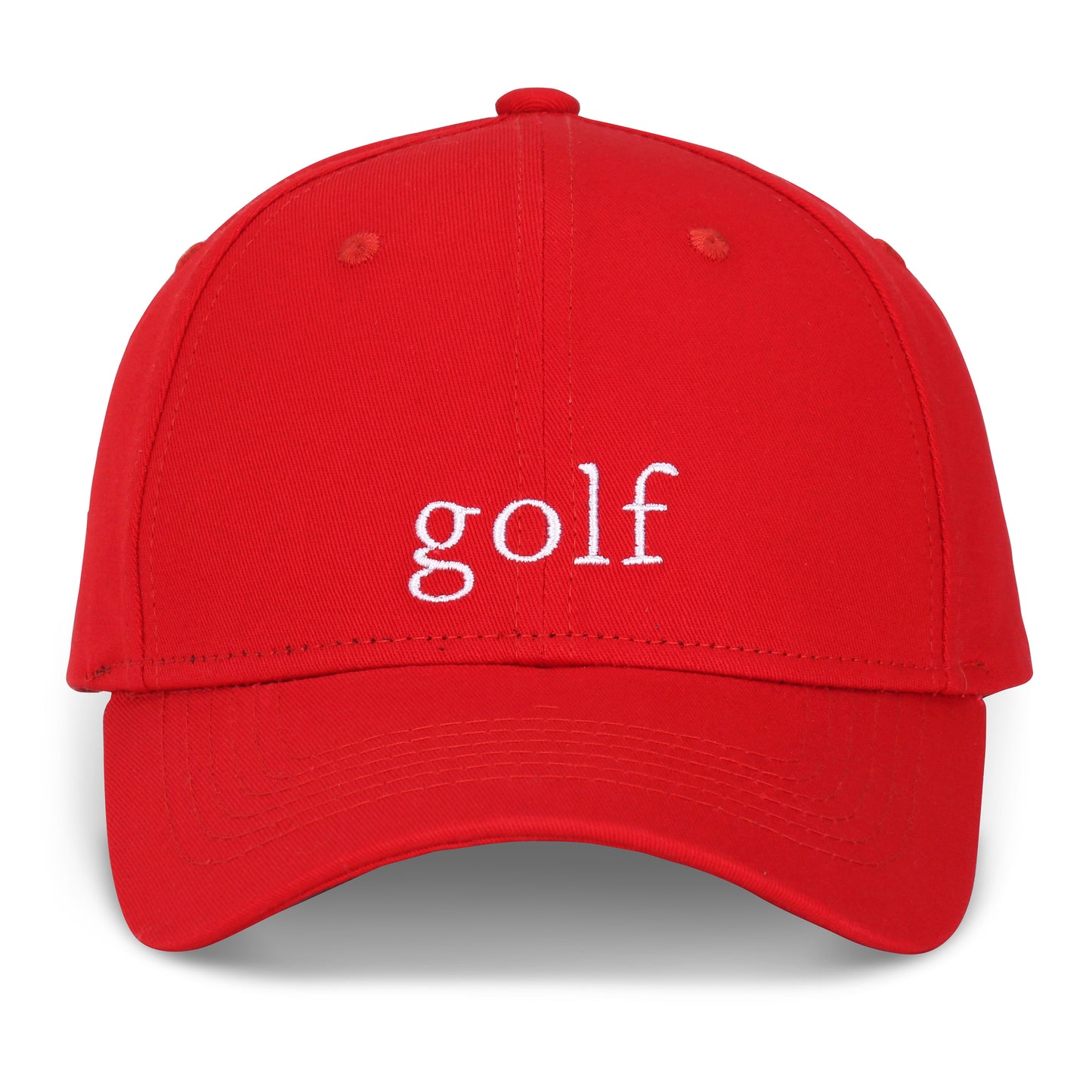 East/18 Men's Montauk Embroidered Golf Hat, Red/White, Adjustable