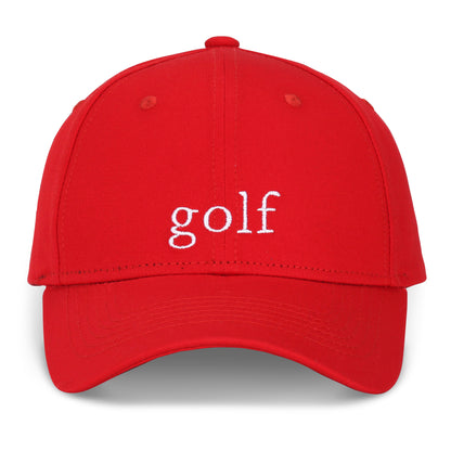 East/18 Men's Montauk Embroidered Golf Hat, Red/White, Adjustable
