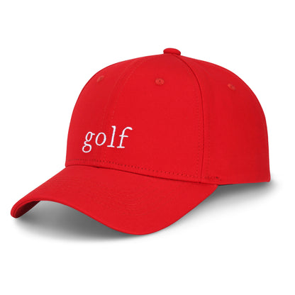 East/18 Men's Montauk Embroidered Golf Hat, Red/White, Adjustable