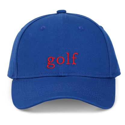 East/18 Men's Montauk Embroidered Golf Hat, Blue/Red, Adjustable