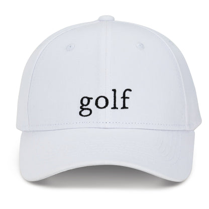 East/18 Men's Montauk Embroidered Golf Hat, White/Black, Adjustable