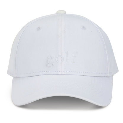 East/18 Men's Montauk Embroidered Golf Hat, White/White, Adjustable