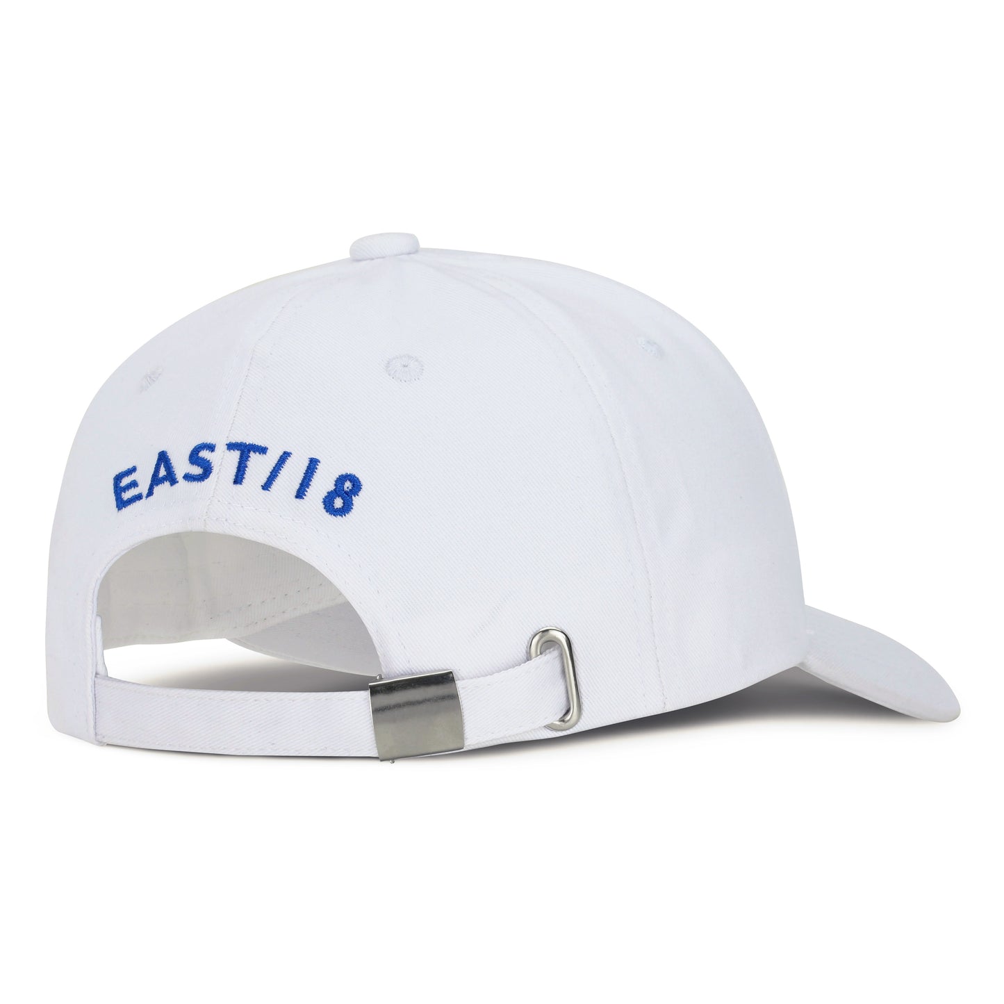 East/18 Men's Montauk Embroidered Golf Hat, White/Blue, Adjustable