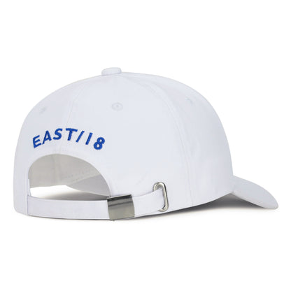 East/18 Men's Montauk Embroidered Golf Hat, White/Blue, Adjustable