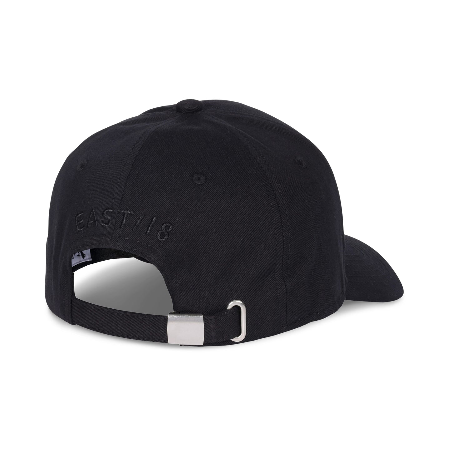 East/18 Men's Montauk "18" Embroidered Golf Hat, Black/Black, Adjustable