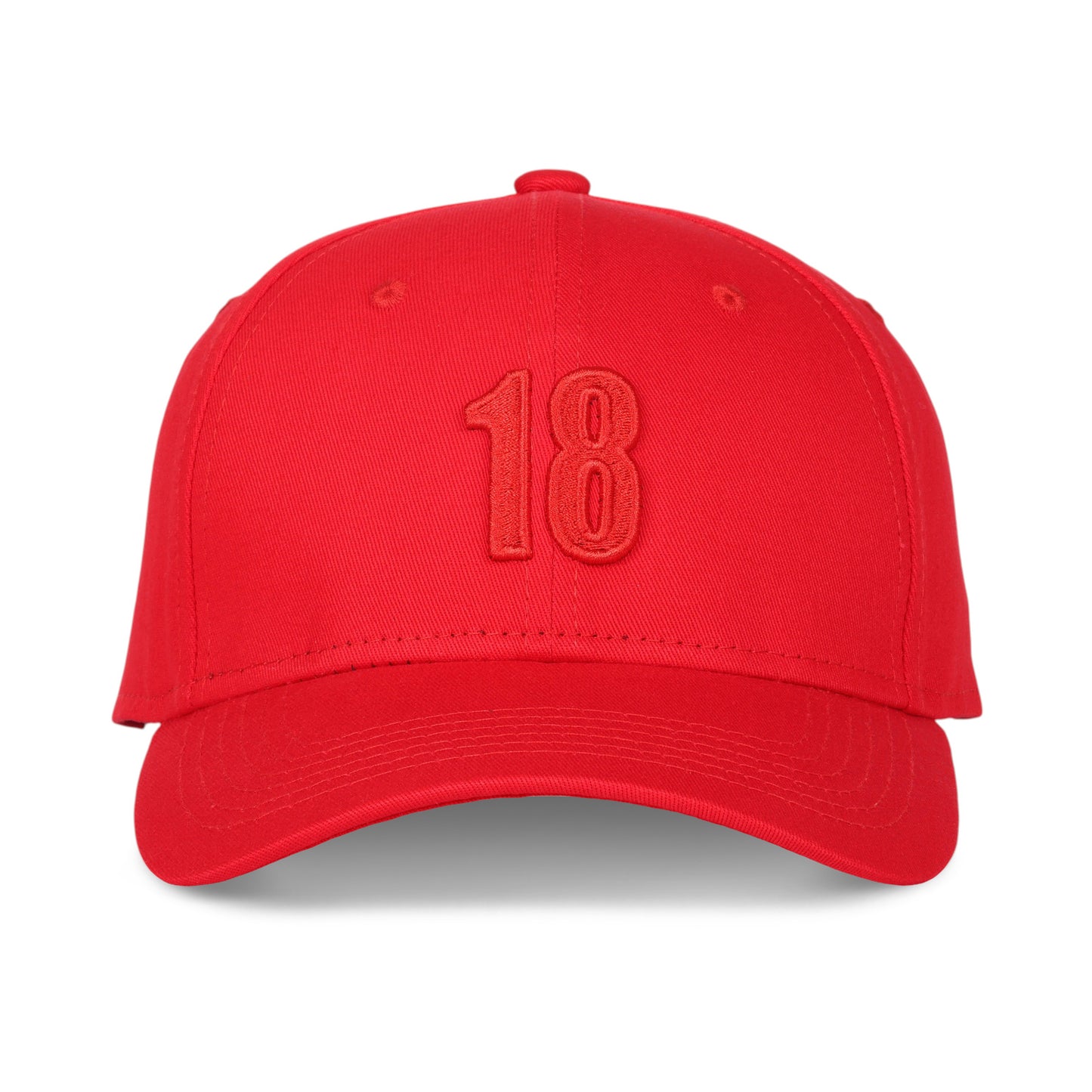 East/18 Men's Montauk "18" Embroidered Golf Hat, Red/Red, Adjustable