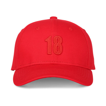 East/18 Men's Montauk "18" Embroidered Golf Hat, Red/Red, Adjustable
