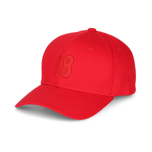 East/18 Men's Montauk "18" Embroidered Golf Hat, Red/Red, Adjustable