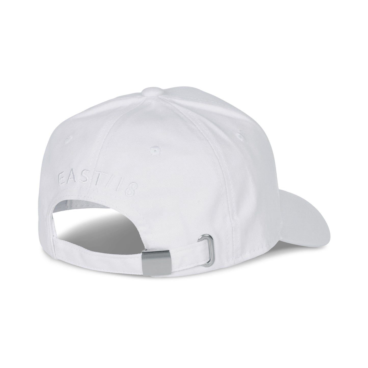 East/18 Men's Montauk "18" Embroidered Golf Hat, White/White, Adjustable