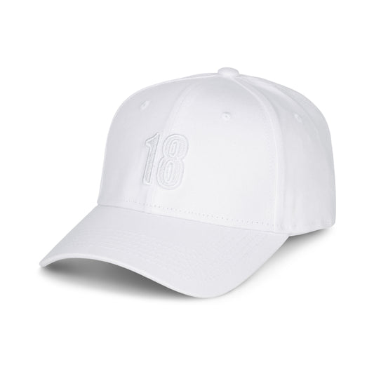 East/18 Men's Montauk "18" Embroidered Golf Hat, White/White, Adjustable