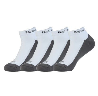 East/18 Men’s Golf Low-Show Tempo Ankle Socks, O/S, White, 4 Pack