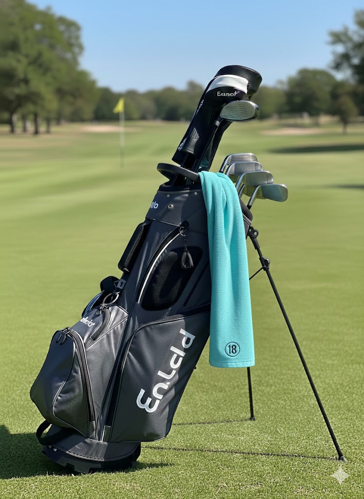 East/18 Long Terry Tri-Fold Logo Golf Towel