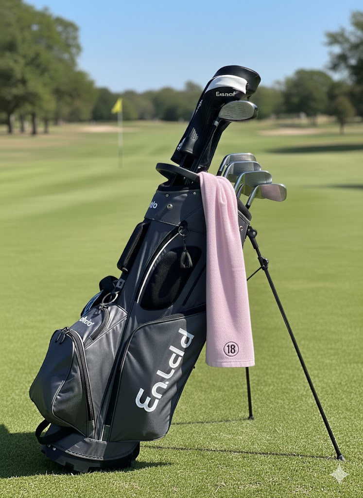 East/18 Long Terry Tri-Fold Logo Golf Towel