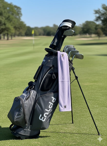 East/18 Long Terry Tri-Fold Logo Golf Towel