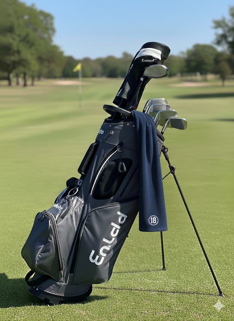 East/18 Long Terry Tri-Fold Logo Golf Towel