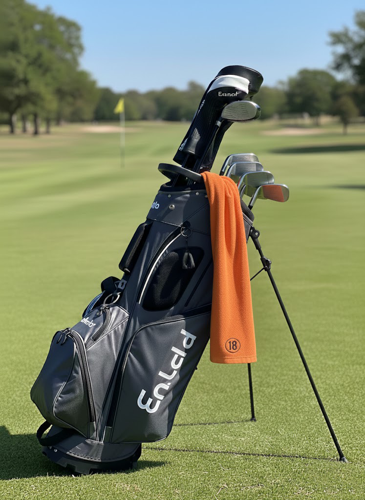 East/18 Long Terry Tri-Fold Logo Golf Towel