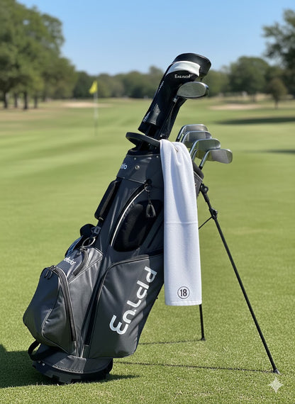 East/18 Long Terry Tri-Fold Logo Golf Towel