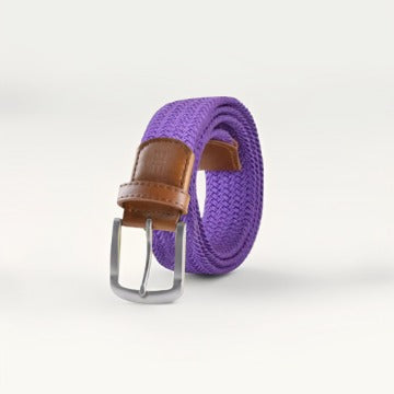 East/18 Men's Perfect Fit Woven Stretch Golf Belt, Purple, M/L