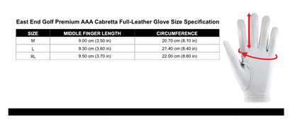 East/18 Men's Pure Touch Leather Golf Gloves