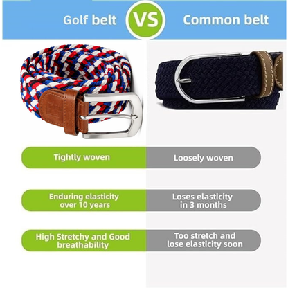 East/18 Men's Perfect Fit Woven Stretch Golf Belt, Liberty Weave
