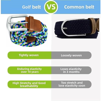 East/18 Men's Perfect Fit Woven Stretch Golf Belt, Coastal Drift