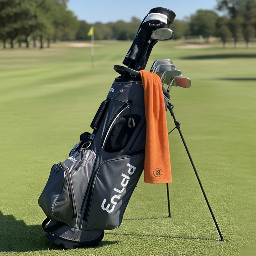 East/18 Long Terry Tri-Fold Logo Golf Towel