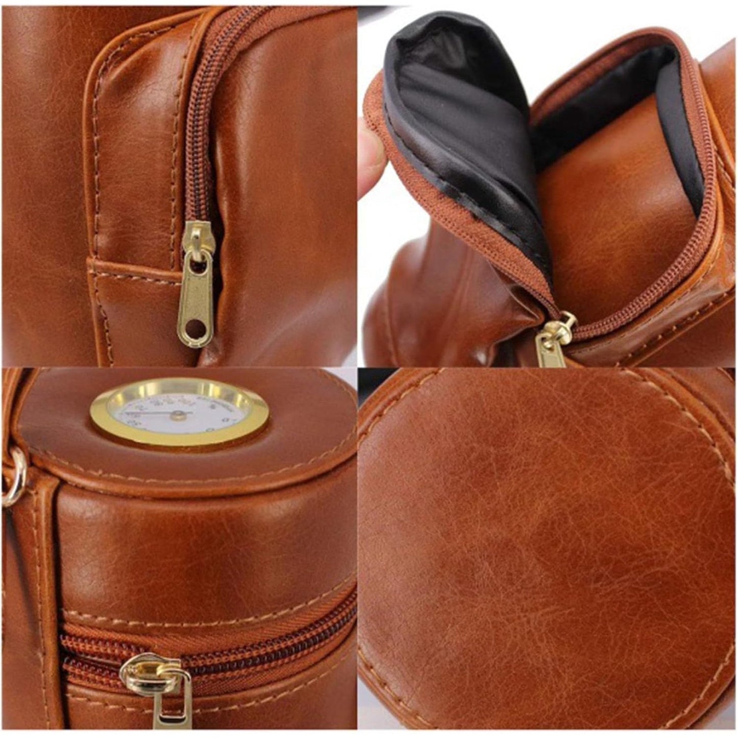 East18 Cedar Lined Leather Travel Cigar Humidor - East/18