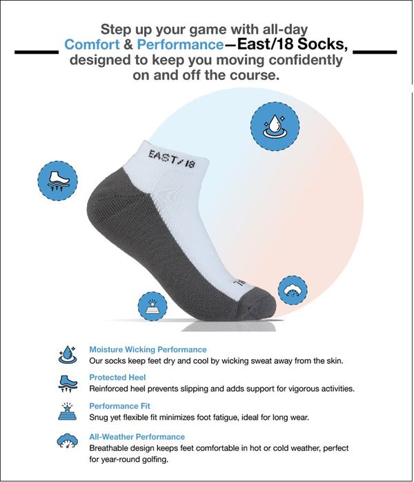 East/18 Men’s Golf High - Show Tempo Tall - Cut Socks - East/18