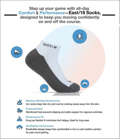 East/18 Men’s Golf High - Show Tempo Tall - Cut Socks - East/18