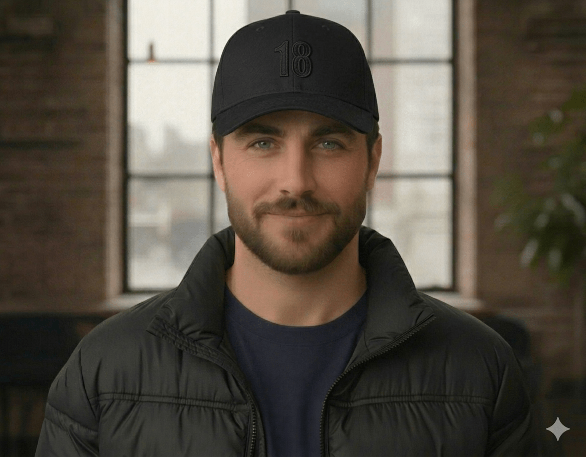 East/18 Men's Montauk "18" Embroidered Golf Hat - East/18