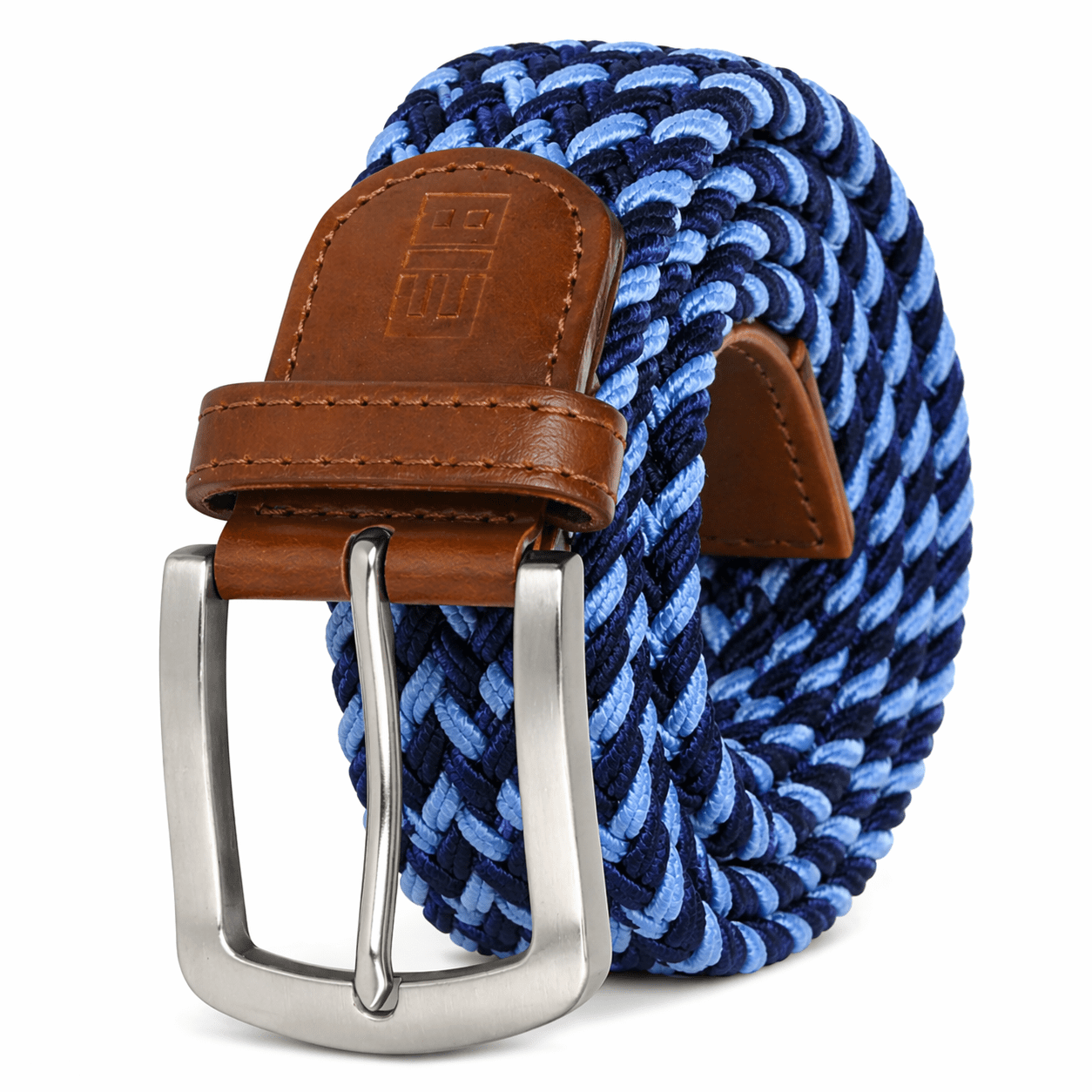 East/18 Men's Perfect Fit Woven Stretch Golf Belt, Atlantic Weave - East/18