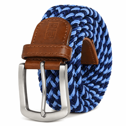 East/18 Men's Perfect Fit Woven Stretch Golf Belt, Atlantic Weave - East/18