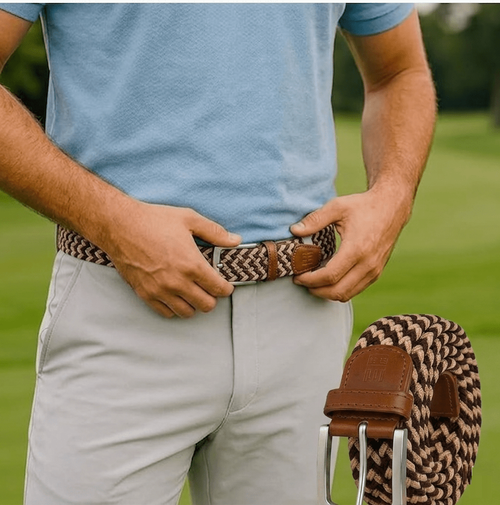 East/18 Men's Perfect Fit Woven Stretch Golf Belt, Canyon Weave - East/18