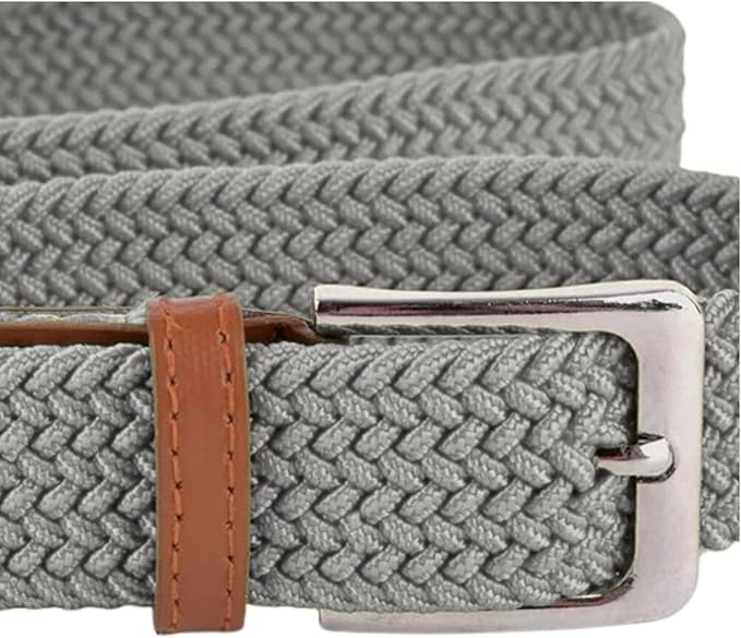 East/18 Men's Perfect Fit Woven Stretch Golf Belt, Gray - East/18