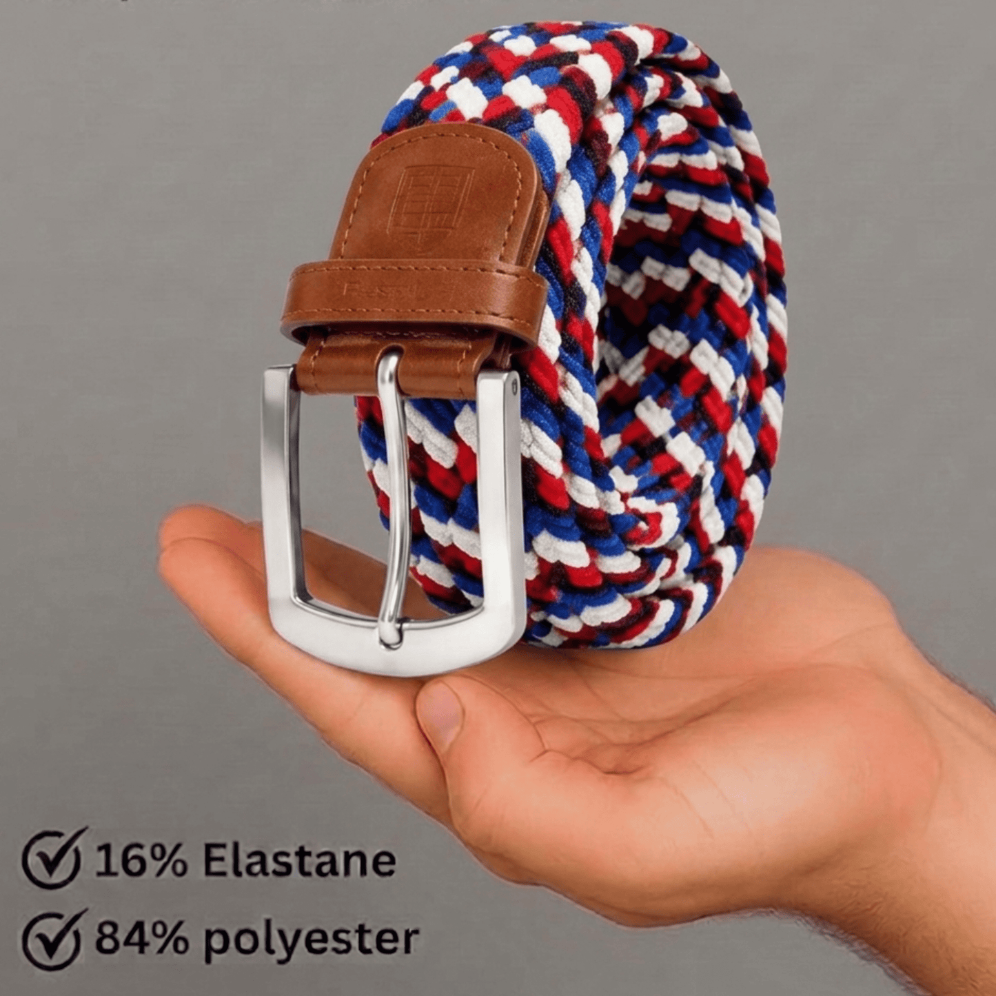 East/18 Men's Perfect Fit Woven Stretch Golf Belt, Liberty Weave - East/18