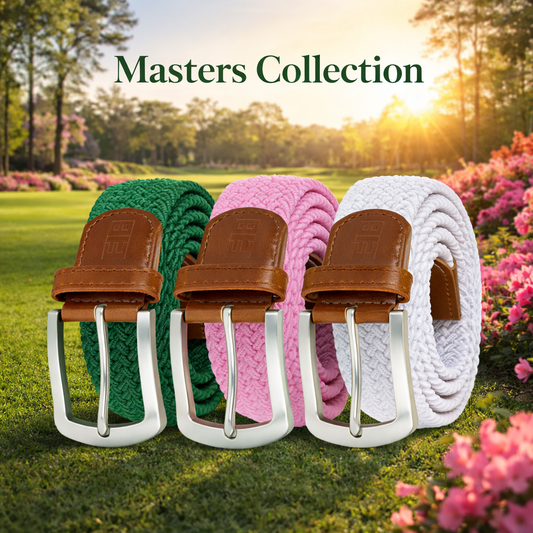 East/18 Men's Perfect Fit Woven Stretch Golf Belt, "Masters" 3 - Pack - East/18