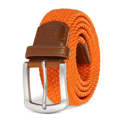 East/18 Men's Perfect Fit Woven Stretch Golf Belt, Orange - East/18