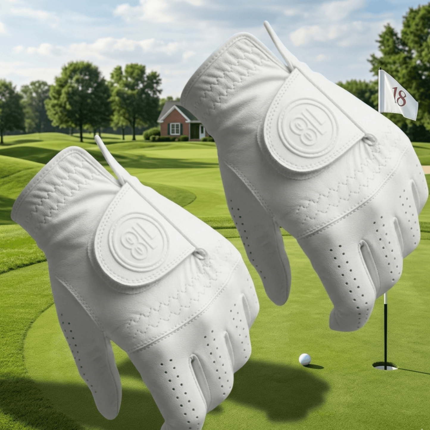 East/18 Men's Premium Leather Golf Gloves 2 Pack - East/18Gloves