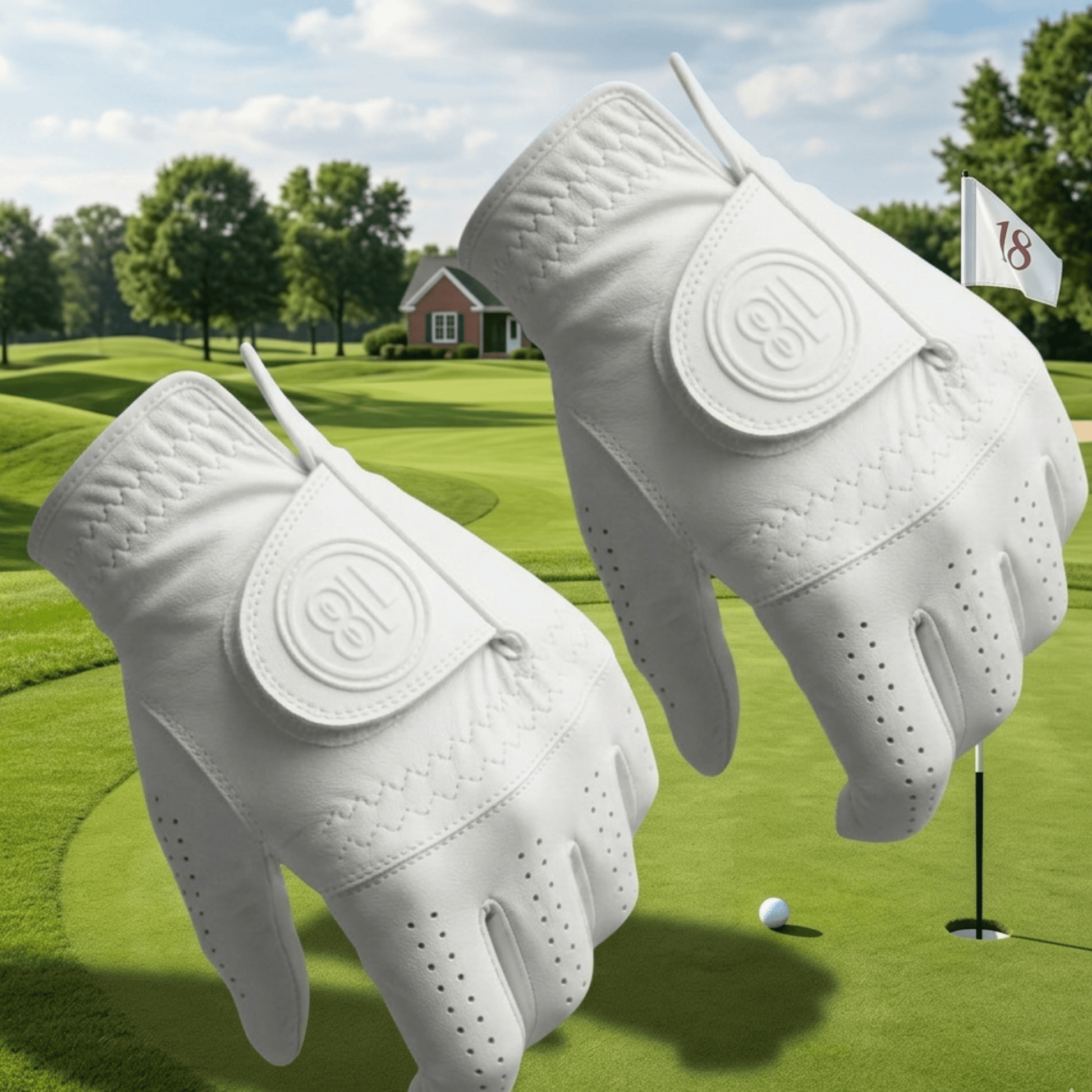 East/18 Men's Premium Leather Golf Gloves 2 Pack - East/18Gloves